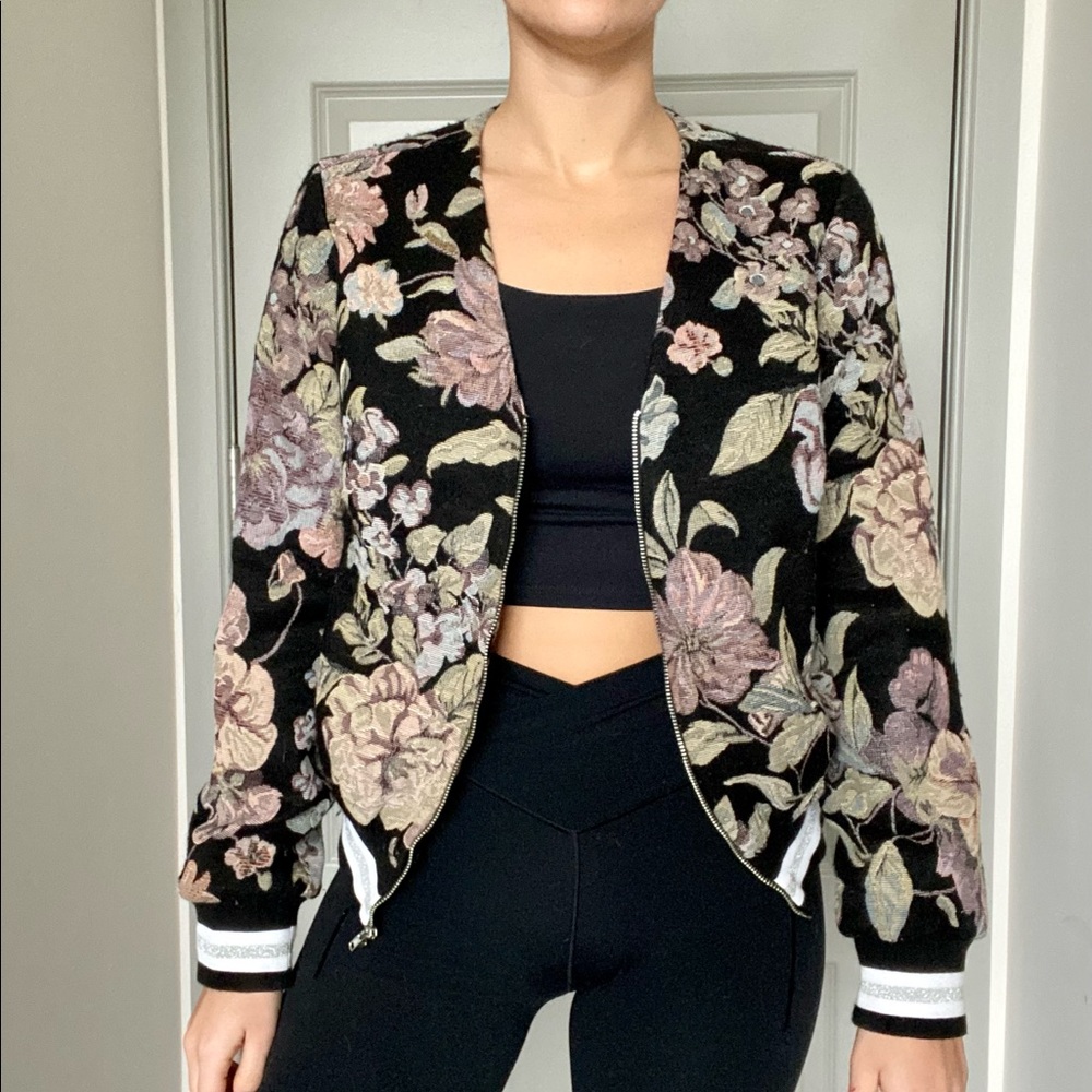 FINAL SALE ASOS embroidered bomber jacket
